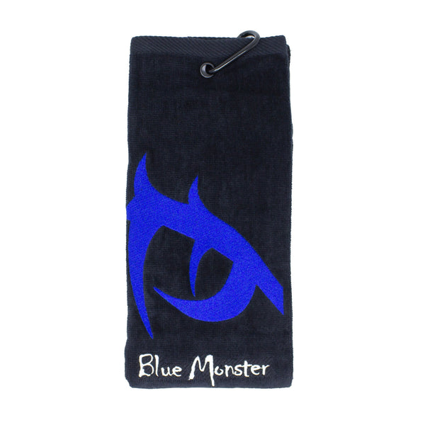 Blue Monster 'Eye' Trifold Golf Towel Black