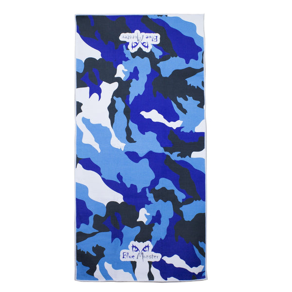 Blue Monster Graphic Camo Towel