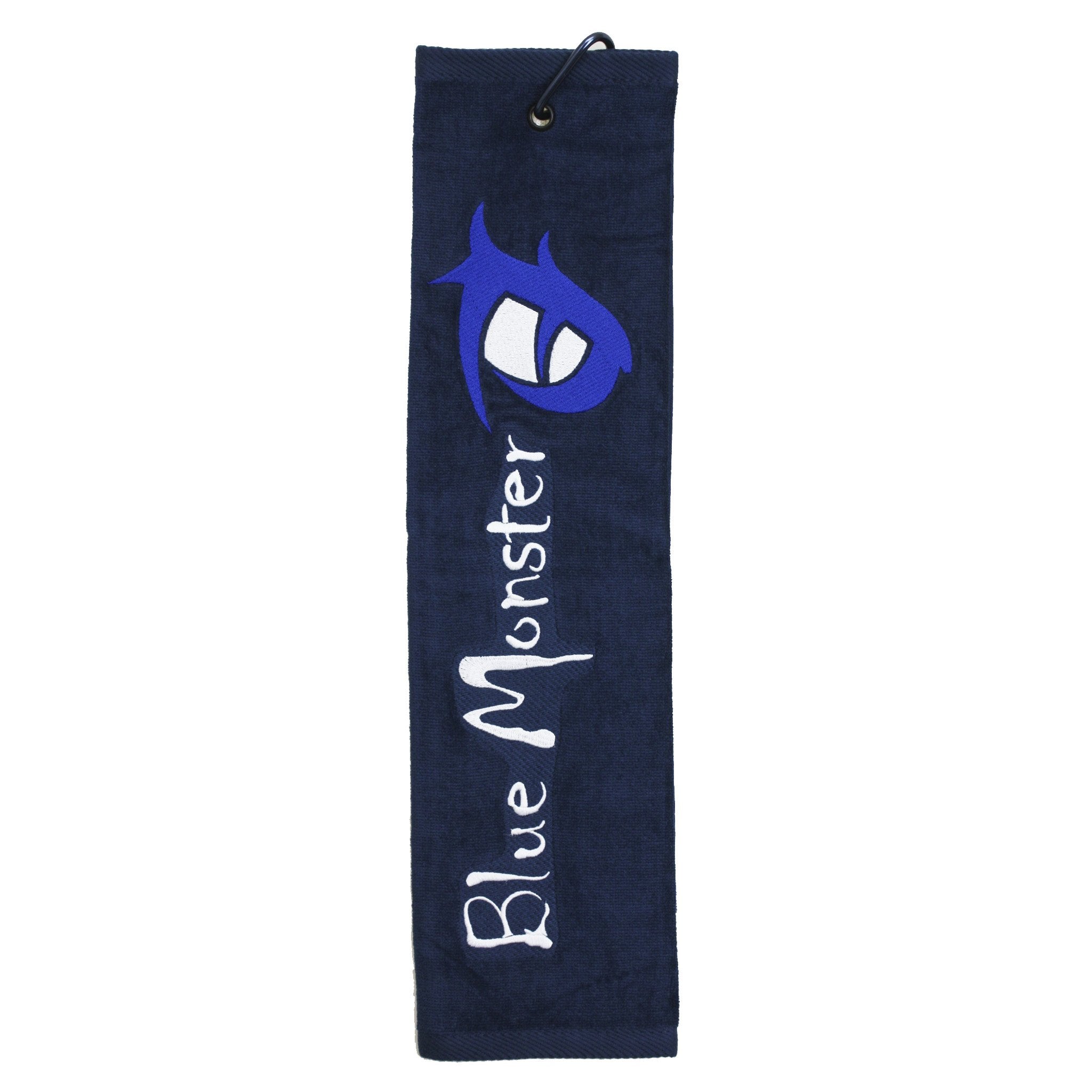 Blue Monster 'Eye' Trifold Golf Towel Navy