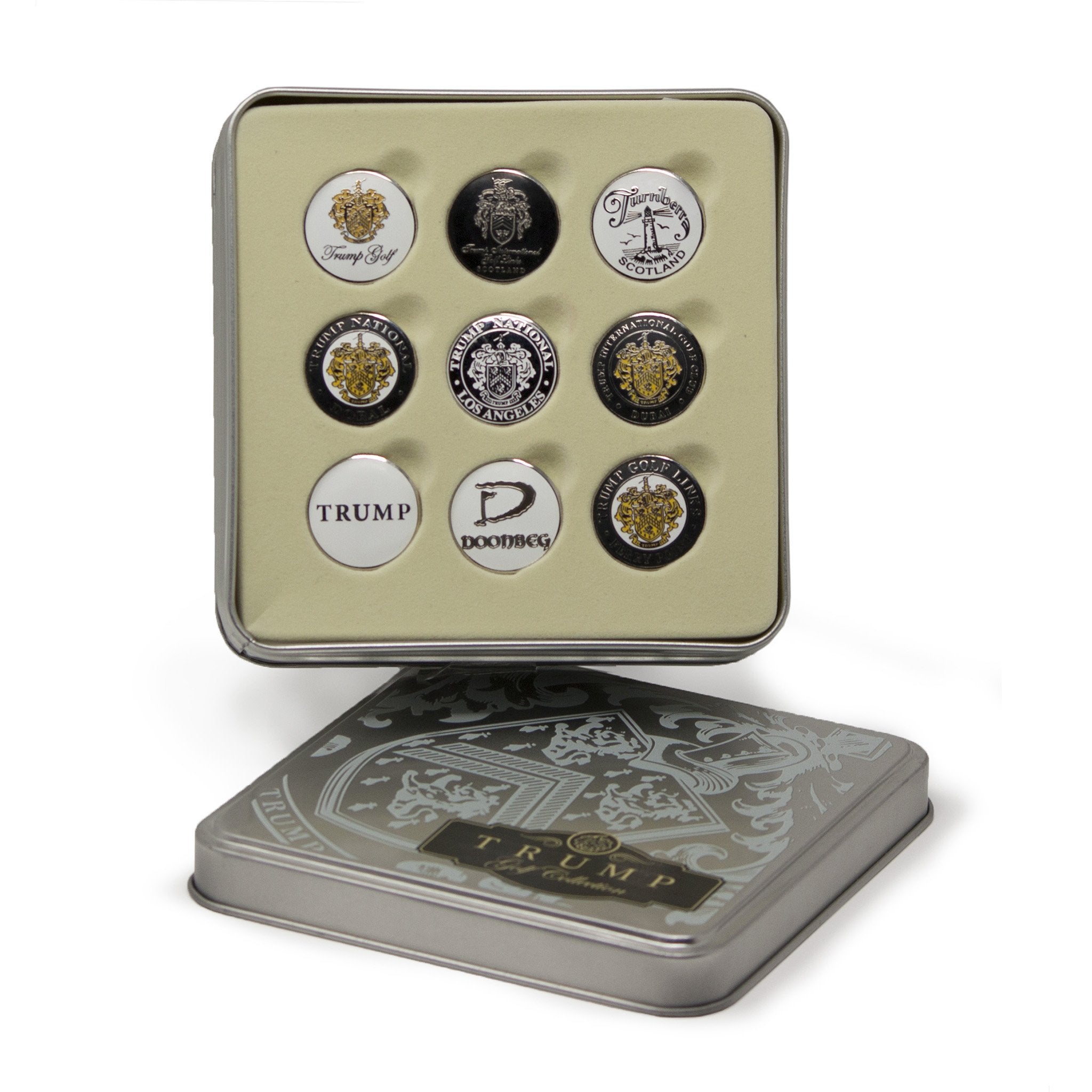 Trump Golf Ball Marker Collection Tin