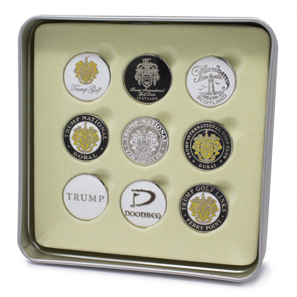 Trump Golf Ball Marker Collection Tin