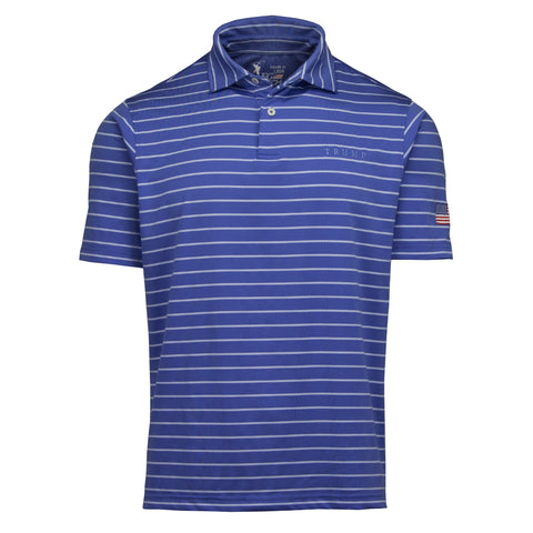 Classic Stripe Tech Polo - Baltic