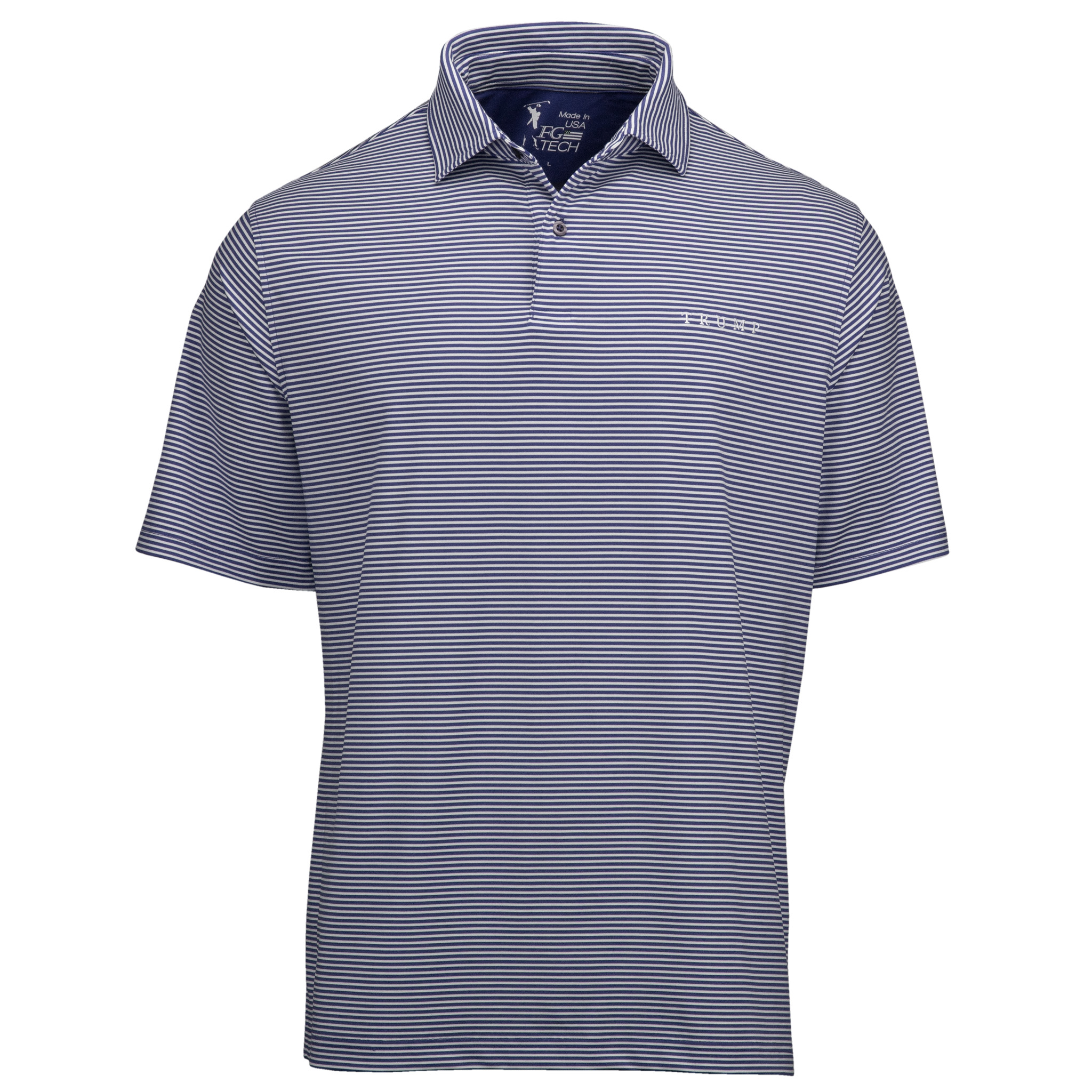 Owens Stripe Tech Polo - Marine