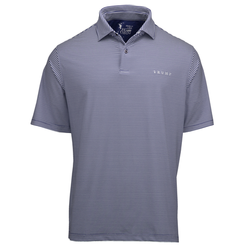 Owens Stripe Tech Polo - Marine