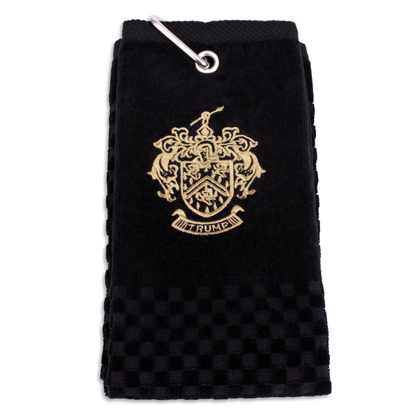 Black Tri-fold Golf Towel