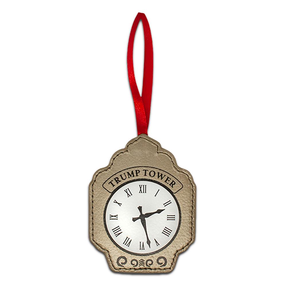 Clocktower Leather Ornament