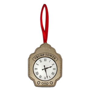 Clocktower Leather Ornament