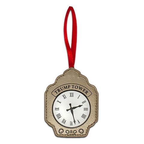 Clocktower Leather Ornament
