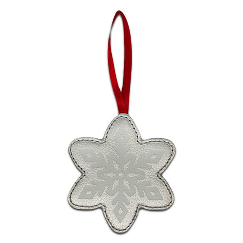 Snowflake Leather Ornament