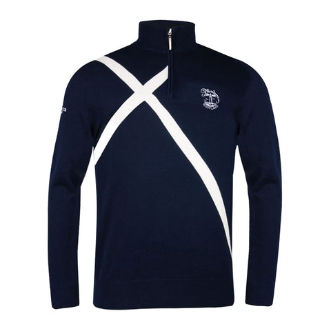 Saltire Zip Neck Sweater