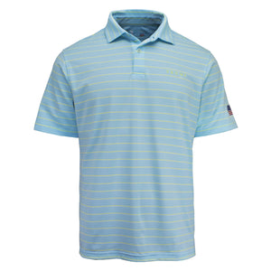 Classic Stripe Tech Polo - Coastal