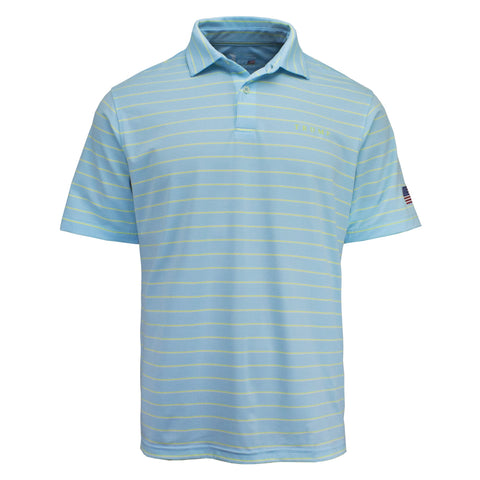 Classic Stripe Tech Polo - Coastal