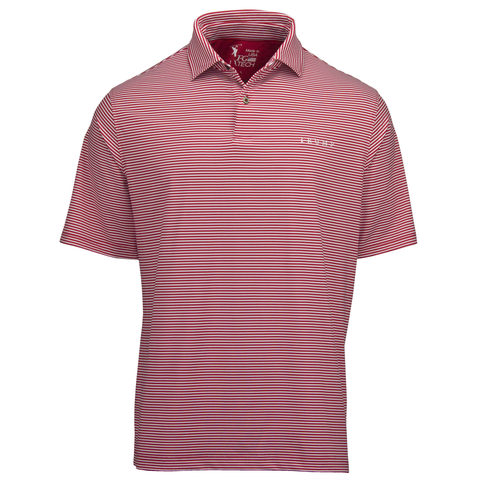 Owens Stripe Tech Polo - Red