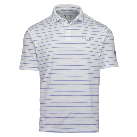 Classic Stripe Tech Polo - White