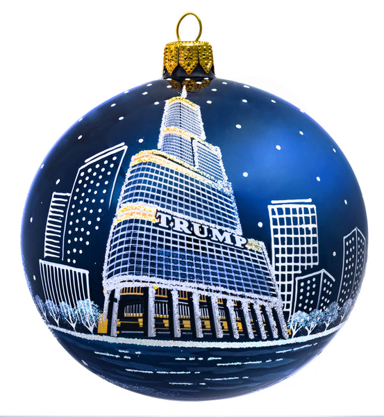 Trump Chicago Winter Round Ball Ornament