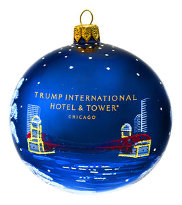 Trump Chicago Winter Round Ball Ornament